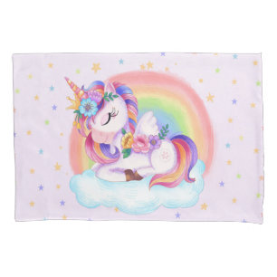 Cute Colourful Unicorn Rainbow Pillowcase