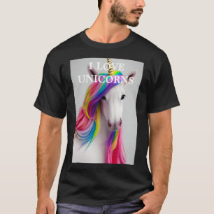 Cute Colourful Unicorn T Shirt for Adults