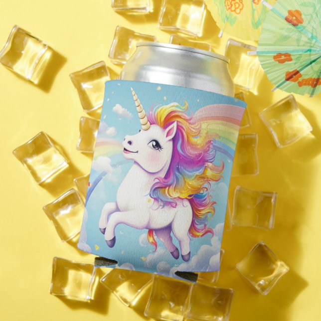 Cute Colourful Unicorns Rainbows Girly Kids Can Cooler (In Situ Summer)