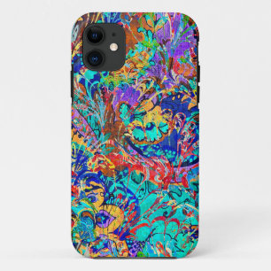 Cute colourful vintage floral iPhone 11 case