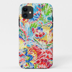 Cute colourful vintage floral iPhone 11 case