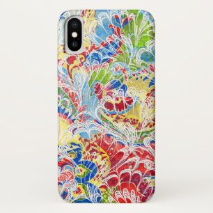 Cute colourful vintage floral iPhone x case