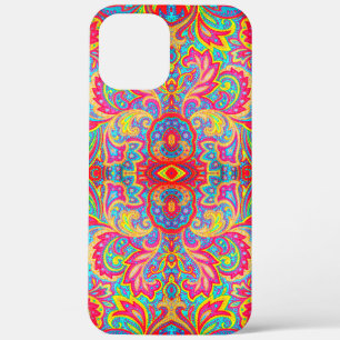 Cute colourful vintage floral design iPhone 12 pro max case
