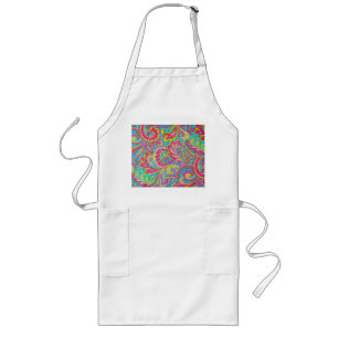 Cute colourful vintage floral design long apron