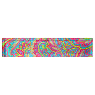 Cute colourful vintage floral design nameplate