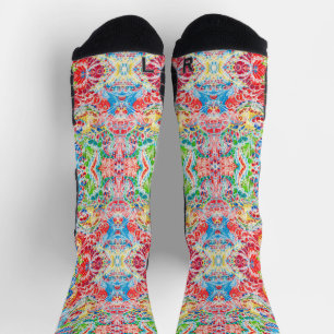 Cute colourful vintage floral iPhone wallet case S Socks