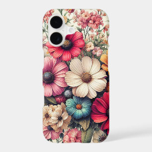 Cute Colourful Vintage Flower Collage