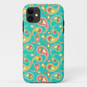 Cute colourful vintage paisley pattern iPhone 11 case