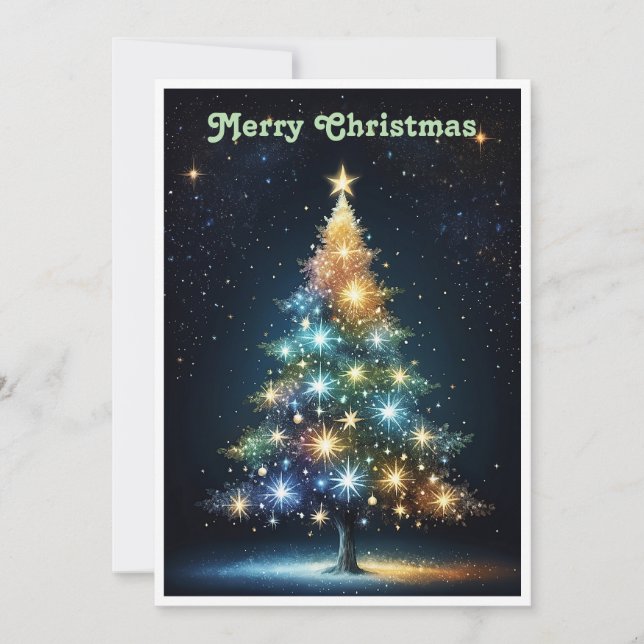 Cute Colourful Vintage Rustic Merry Christmas  Holiday Card (Front)