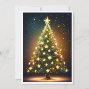 Cute Colourful Vintage Rustic Merry Christmas Holiday Card