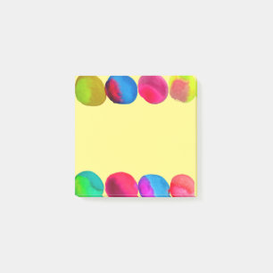 Cute colourful watercolor art stationery post-it notes