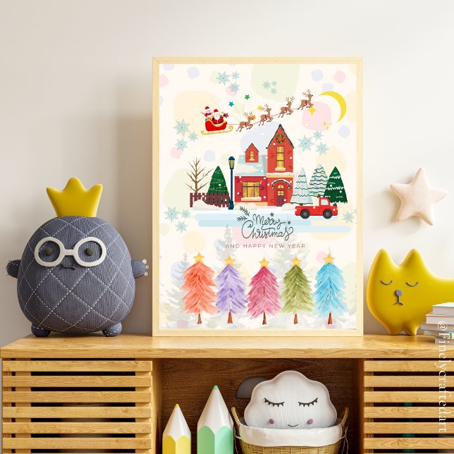Cute Colourful Watercolor Christmas Nursery Decor  (Creator Uploaded)