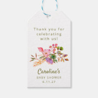 Cute Colourful Watercolor Floral Baby Shower Custo