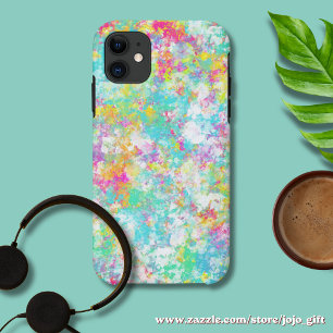 Cute colourful watercolor Hand painted background iPhone 11 Case
