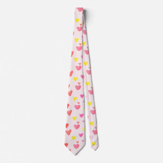 Cute Colourful Watercolor Hearts Pattern   Tie