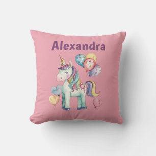 Cute Colourful Watercolor Unicorn Cushion