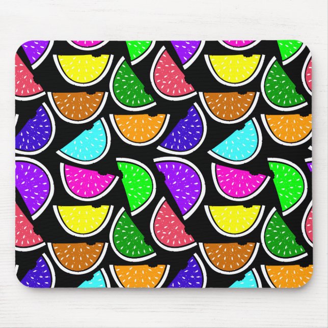 Cute colourful watermelon pattern mouse mat (Front)