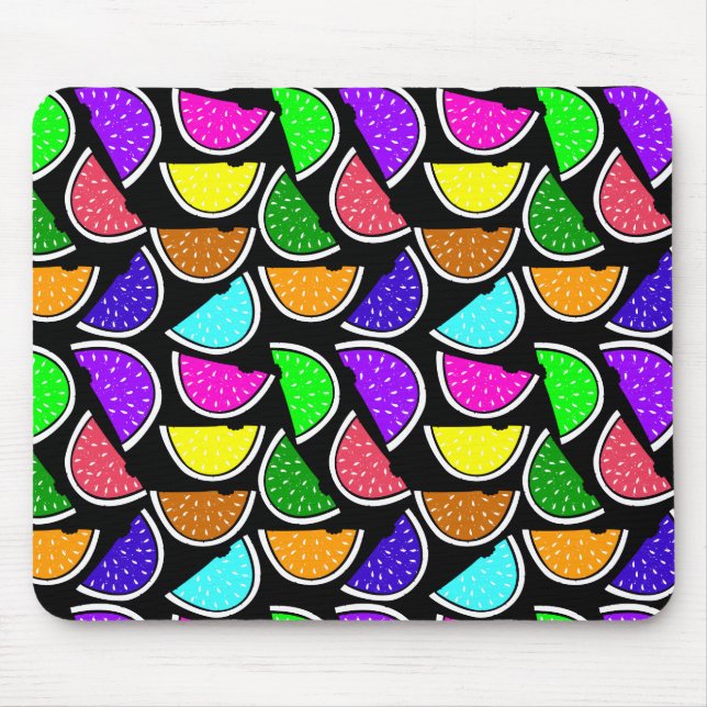 Cute colourful watermelon pattern mouse mat (Front)