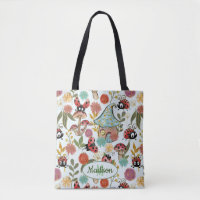 Cute Colourful Whimsical Ladybugs Glitter Monogram