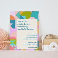Cute Colourful Whimsical Lavender Blue Baby Shower