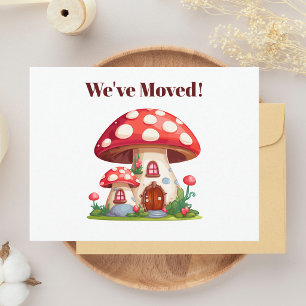Cute Colourful Whimsical Retro We Have Moved Postcard