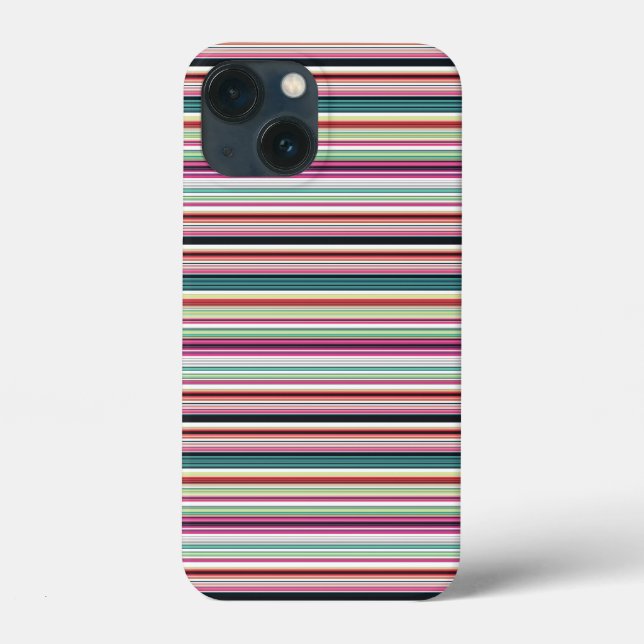 Cute colourful white stripes Case-Mate iPhone case (Back)