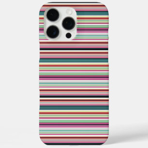 Cute colourful white stripes iPhone 16 pro max case