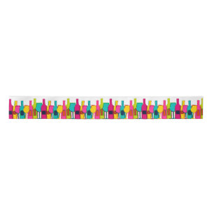Cute colourful wine bottles pattern case for iPad  Satin Ribbon