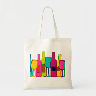 Cute colourful wine bottles pattern wine bag