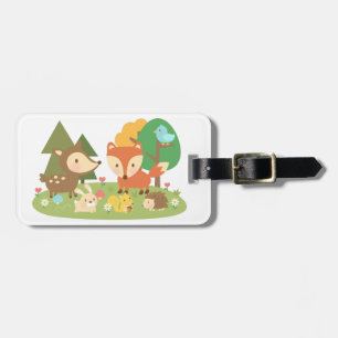 Cute Colourful Woodland Animal For Kids Luggage Tag