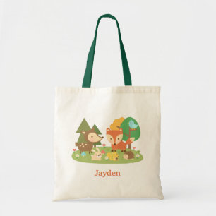 Cute Colourful Woodland Animal For Kids Tote Bag