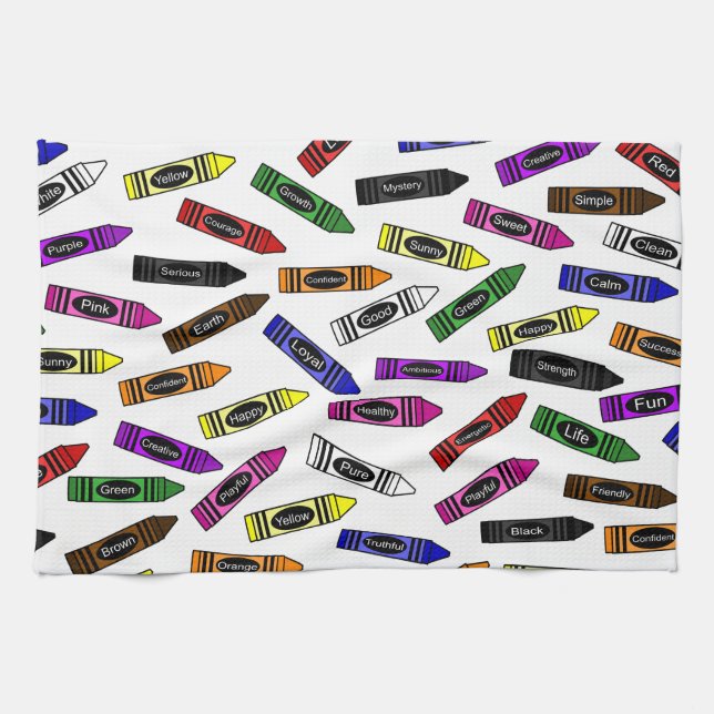 Cute Colourful Words Kitchen Towel (Horizontal)