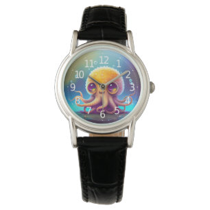 Cute Colourful Yellow Octopus Alien Artwork   Watch