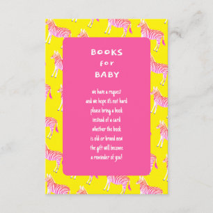 Cute Colourful Zebras Custom Baby Shower  Enclosure Card