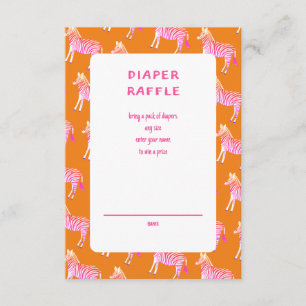 Cute Colourful Zebras Custom Baby Shower  Enclosure Card