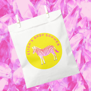 Cute Colourful Zebras Custom Baby Shower Favour Bags