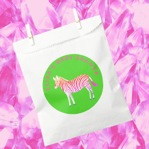 Cute Colourful Zebras Custom Baby Shower Favour Bags