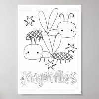 Cute Colouring Bugs Dragonflies