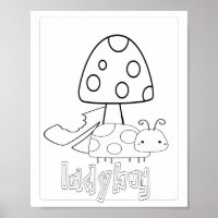 Cute Colouring Bugs Lady Bug