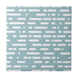 Cute colours light blue and white l Abstract Moder Tile