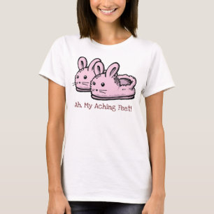 Cute, Comfy Pink Bunny Rabbit Slippers Personalise T-Shirt