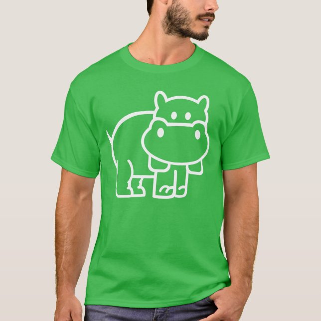 Cute comic hippo boy T-Shirt (Front)