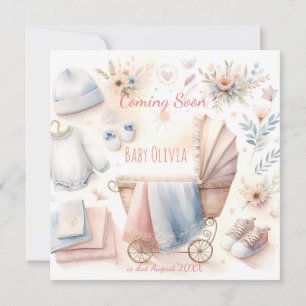 Cute coming soon announcement Invitation