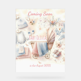 Cute coming soon announcement Invitation Acrylic Sign