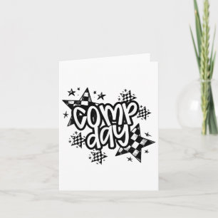 Cute Comp Day Cheer Comp Season Cheerleading Compe Card