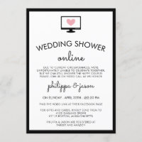 Cute Computer Virtual Couple's Wedding Shower