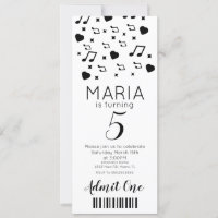 Cute Concert Music   Ticket Style Party 