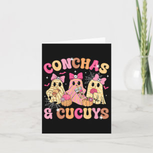 Cute Conchas And Cucuys Ghost Funny Mexican Hallow Card