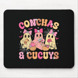 Cute Conchas And Cucuys Ghost Funny Mexican Hallow Mouse Mat