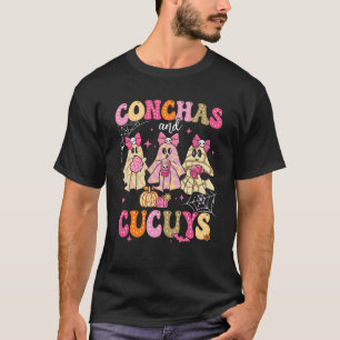 Cute Conchas And Cucuys Ghost Funny Mexican Hallow T-Shirt